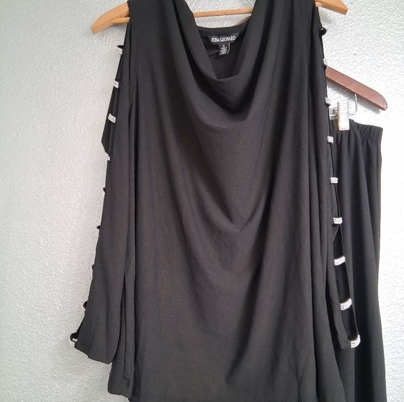 NWOT 2 Piece Pant Set With Crystal Bar Detailing    Size XL - Picture 7 of 14